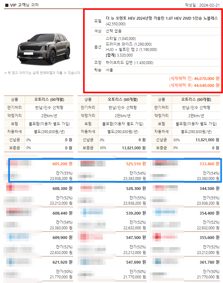 쏘렌토 하브 리스