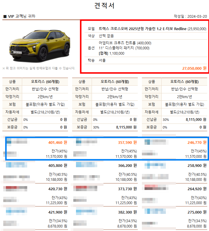2025 트랙스 크로스오버