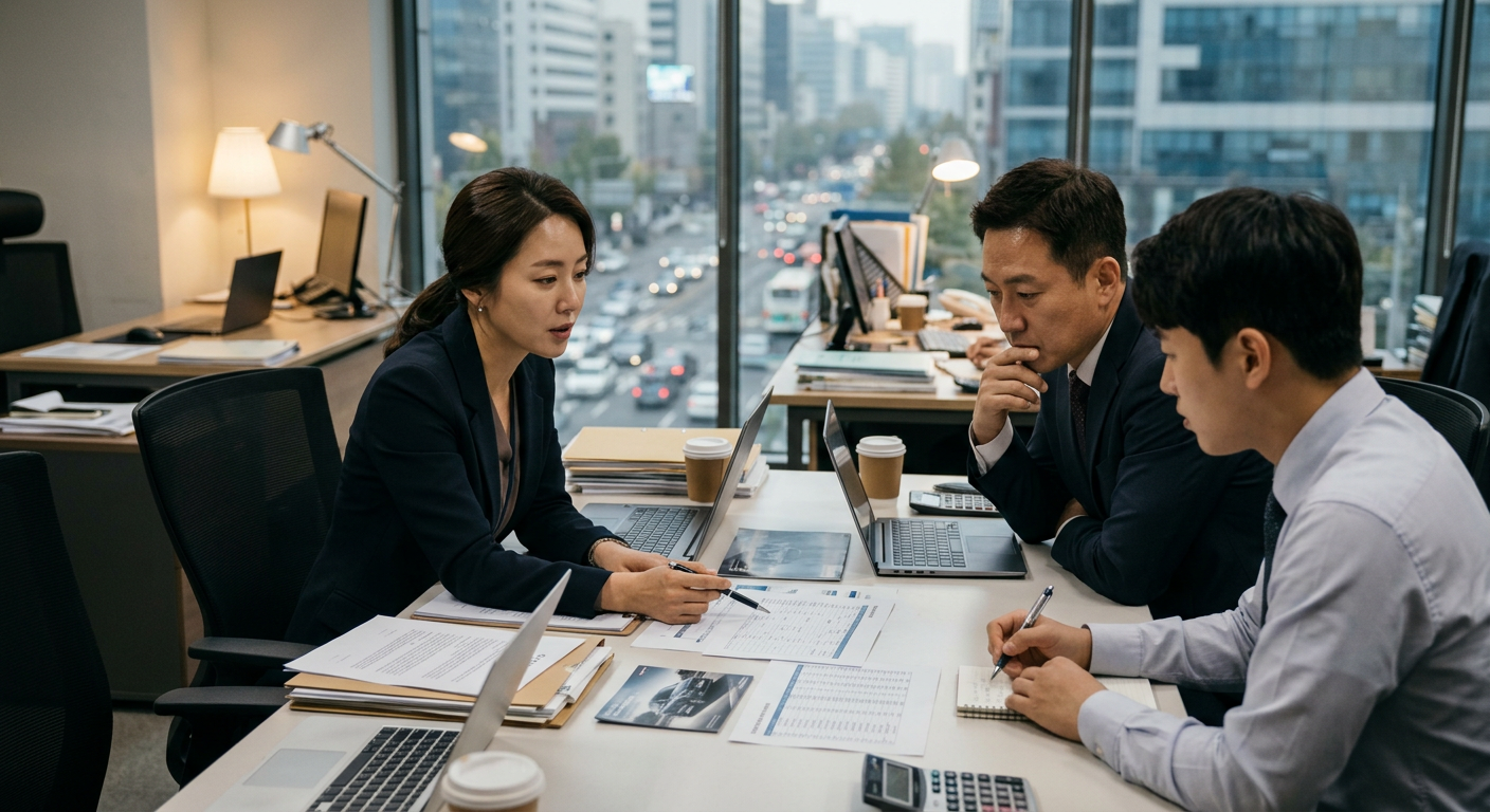 대기업 캐피탈사의 자금 조달 금리 우위 구조와 전업사의 차량 대량 구매 할인(특판) 메커니즘 도식도 신차 장기렌트 리스 비교