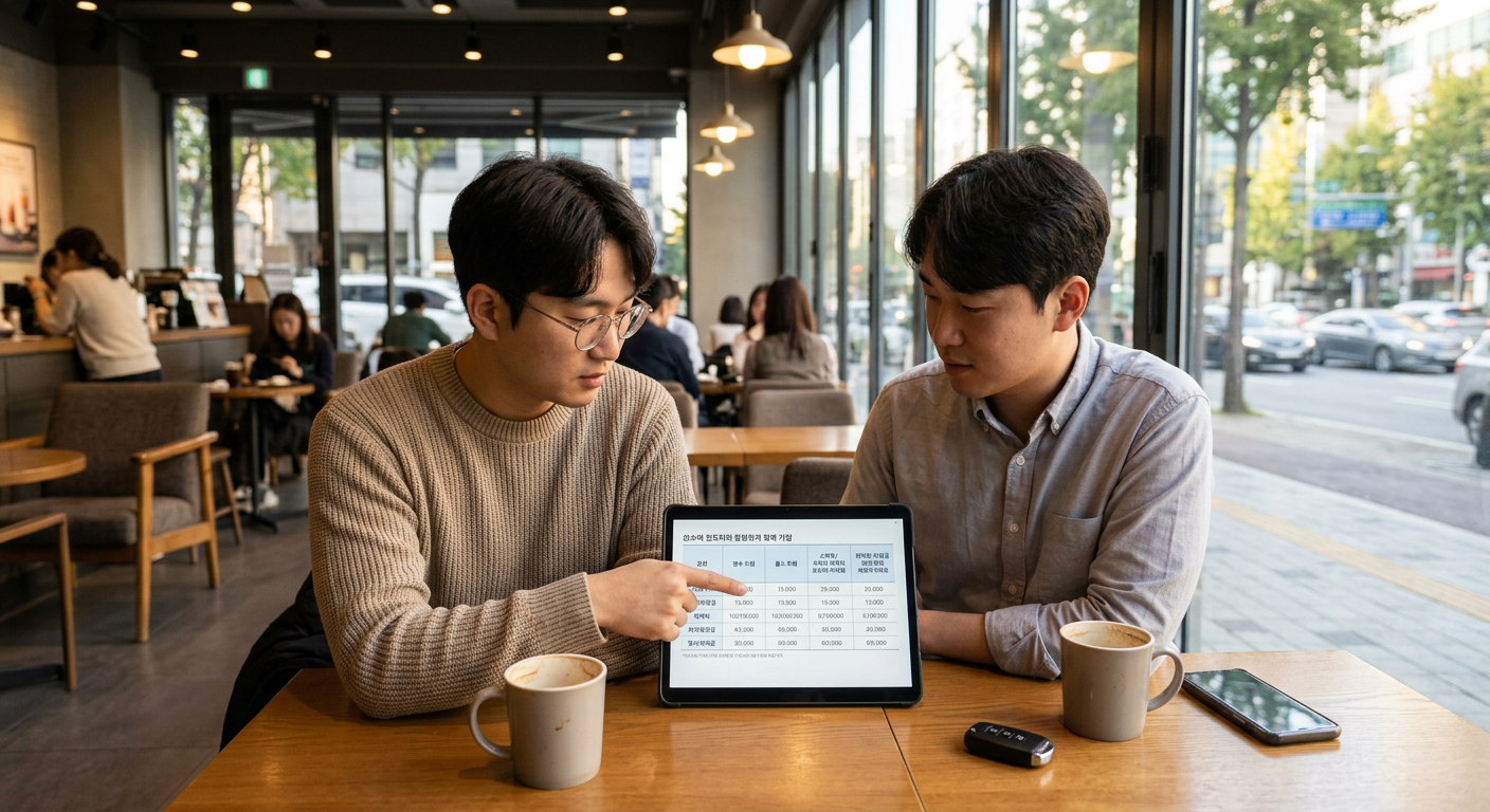 차나와 앱에서 도출된 캐스퍼 일렉트릭 옵션별 최적 보증금 조건 비교표 캐스퍼 일렉트릭 리스 견적