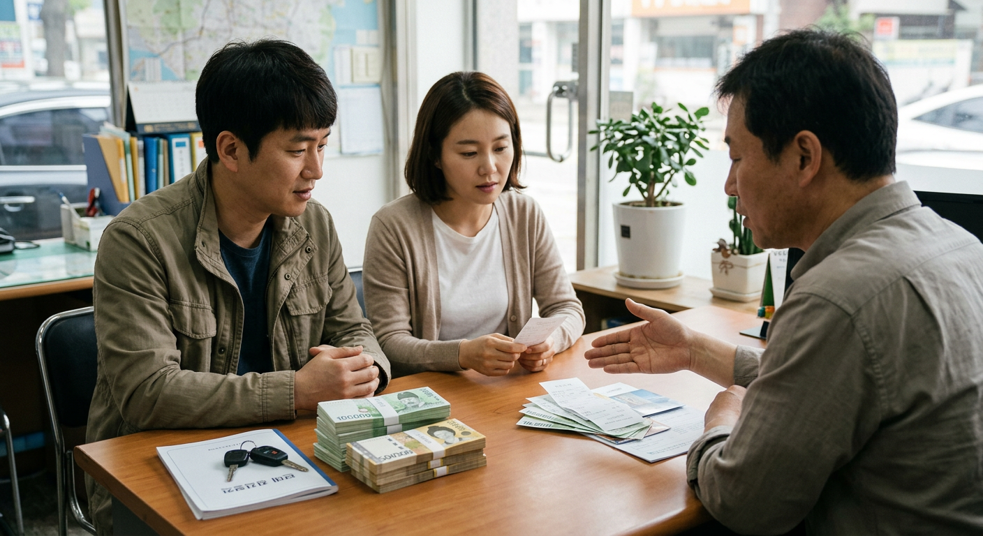 보증금 납입 시 만기 환급 구조 vs 선납금 납입 시 자금 소멸 구조 비교 흐름도