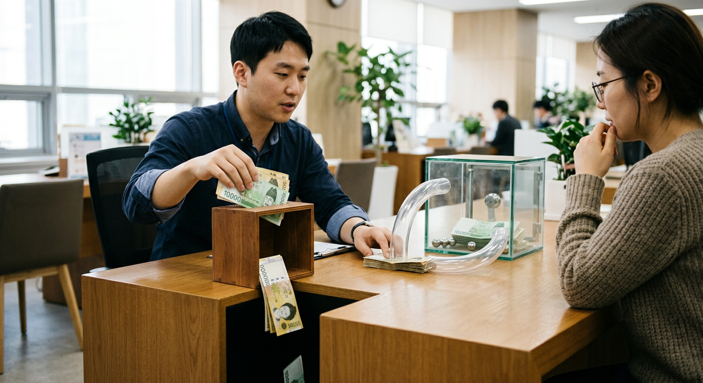 선납금과 보증금의 자금 흐름 비교 도식. 선납금은 소멸성 지출로 표현하고 보증금은 만기 시 회수되는 순환형 구조로 시각화