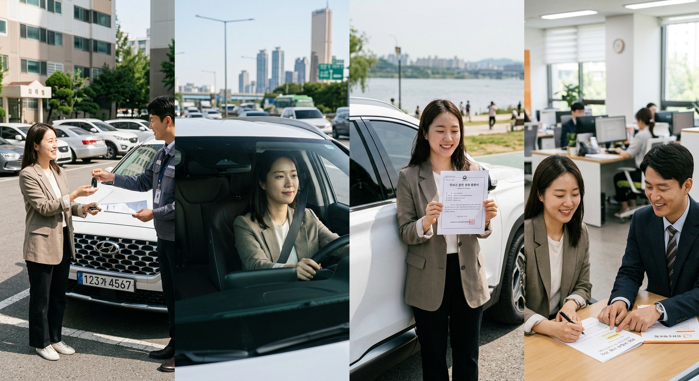 장기렌트 이용 기간 동안 무사고 운전 경력을 쌓아 개인 보험 전환 시 할인받는 단계별 프로세스 도식 장기렌트 사고 처리