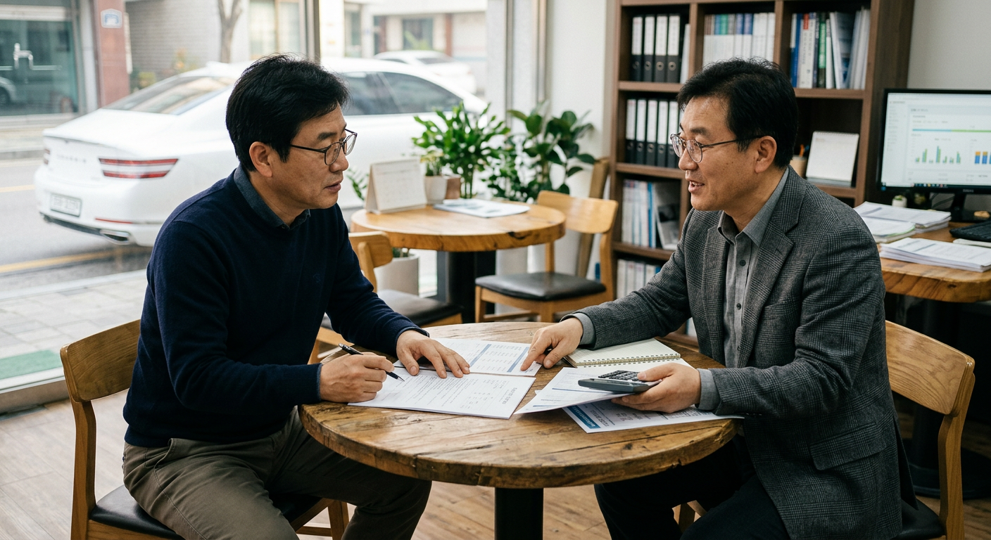 G80 2.5 터보 기본형 기준 장기렌트와 리스의 월 납입금 및 세금, 보험료 구성 대조 인포그래픽