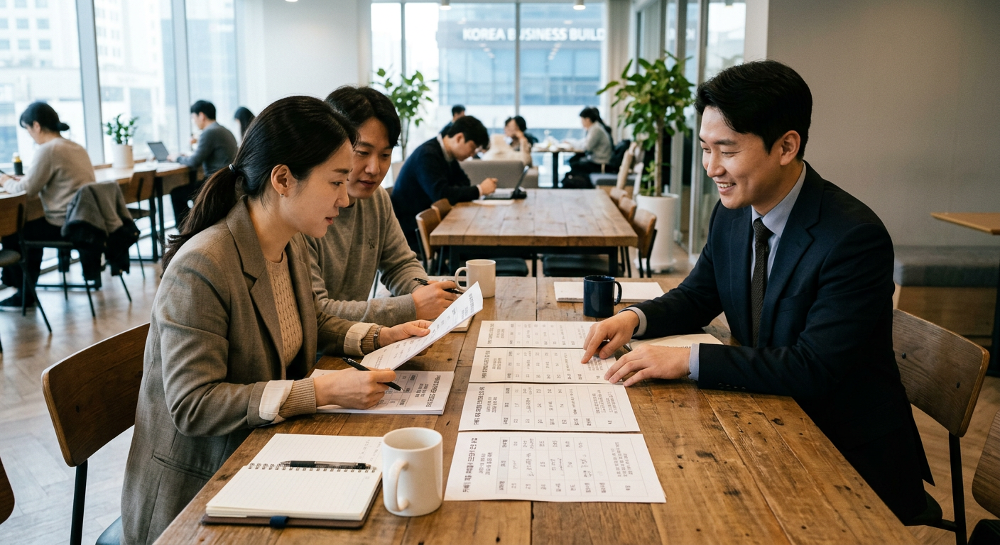 카베이 제휴 40여 개 캐피탈사의 프리랜서 맞춤 조건 비교 레이아웃 예시