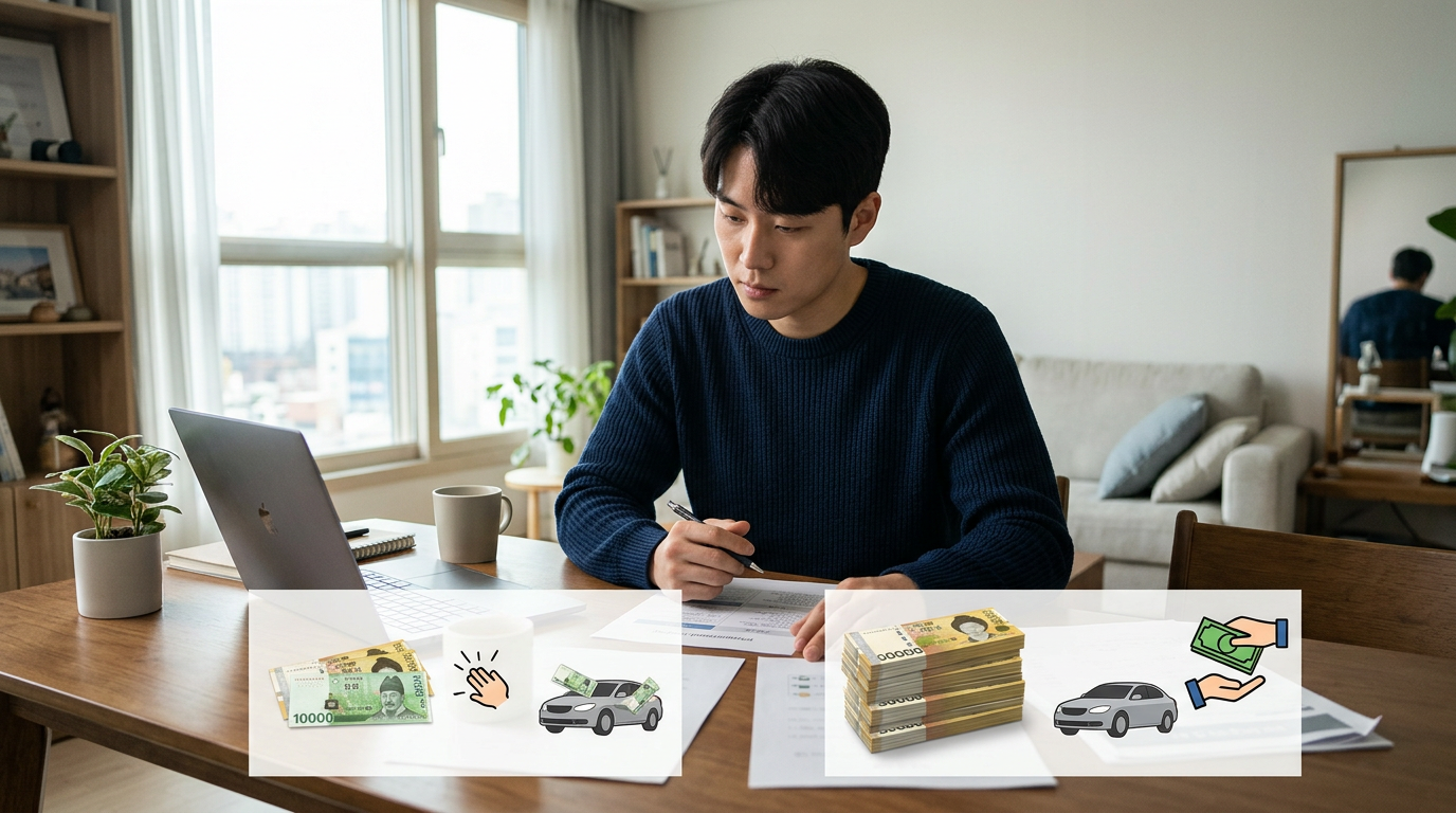 '선납금(소멸성)'과 '보증금(환급형)'의 현금 흐름 차이를 직관적으로 비교한 인포그래픽 카드뉴스