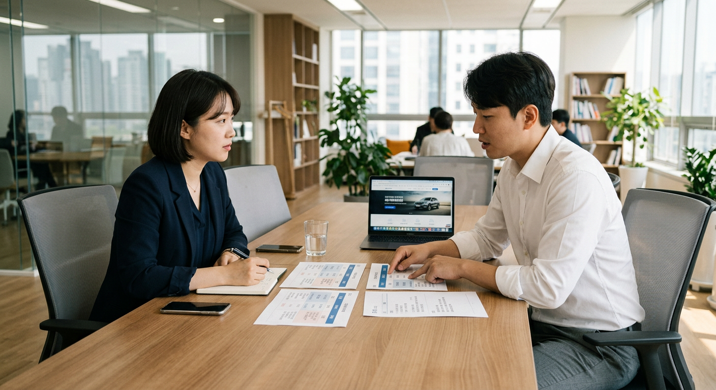 장기렌트 이용 시 발생하는 장점과 단점의 핵심 항목별 비교 구도 분석표