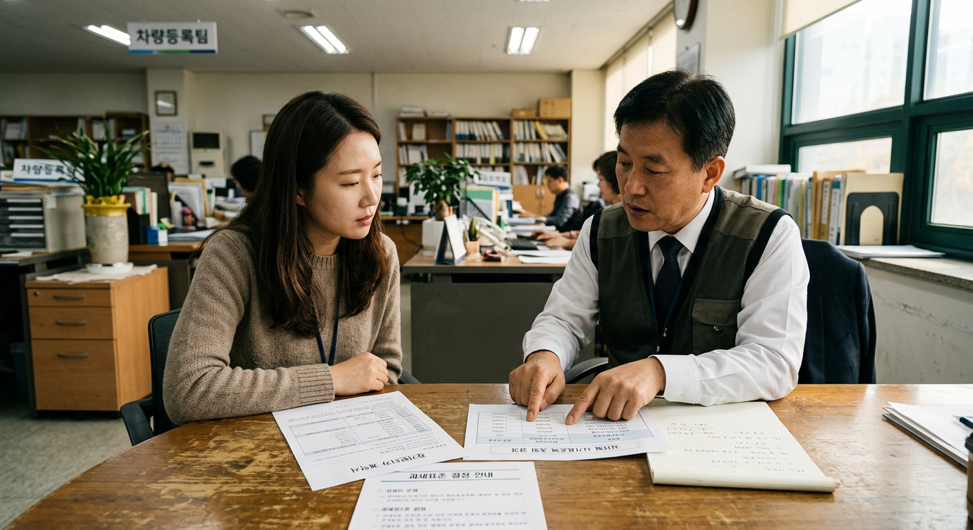 장기렌트 만기 인수 가격과 지자체 고시 시가표준액의 비교에 따른 최종 과세표준 결정 프로세스