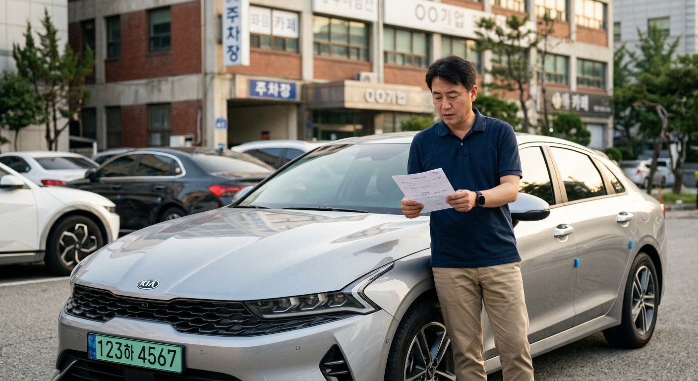 K5 하이브리드 장기렌트의 주요 단점(중도해지 위약금, 번호판, 보험 경력 단절) 요약 도식