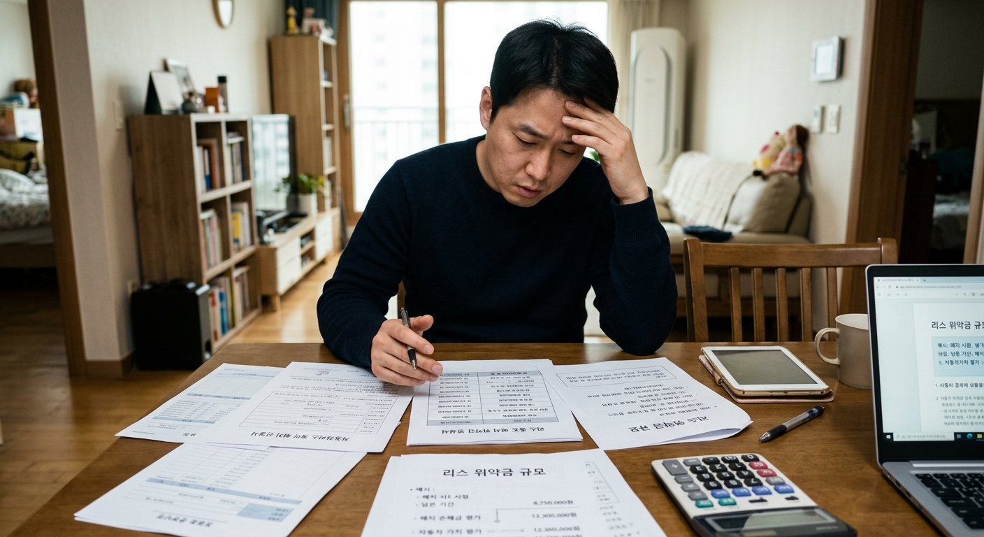 리스 중도 해지 시 발생하는 단계별 위약금 규모와 자금 손실 시뮬레이션